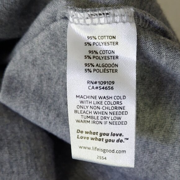 Life Is Good Solid Gray Classic Fit Women's Tee Size S - Picture 8 of 9